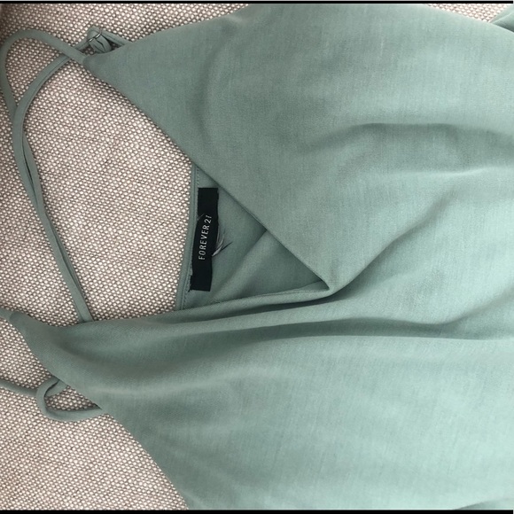 Forever 21, so soft, light blue/green romper sz Sm - Picture 5 of 5